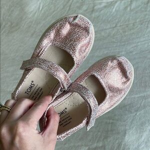 Toms Pink Sparkly Mary Janes